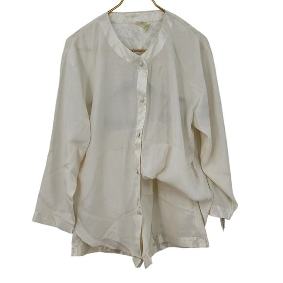 NEW‎ Deadstock Vintage Gold Label Victoria Secret Set White Bridal Oversized XS - Picture 1 of 16